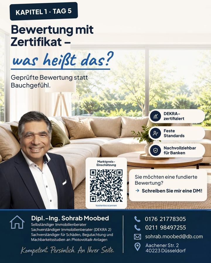 Mit Gutachten glaubt man mir meinen Wert. 📜